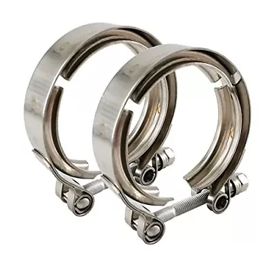 $26.91 • Buy 2.5 Inch V Band Clamp 304 Stainless Steel For Turbo Downpipes Pack Of 2