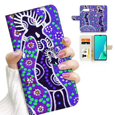 ( For Samsung S7 ) Wallet Flip Case Cover AJ23966 Aboriginal Art • $12.99