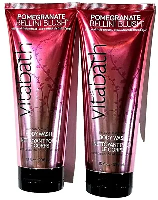 2 Pack Vitabath Pomegranate Bellini Blush With Acai Fruit Extract Body Wash 10oz • $20