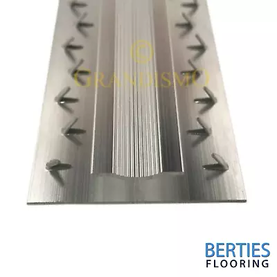 £6.76 • Buy Double Carpet To Carpet Door Trim / Strip / Bar  - Silver Finish - Threshold