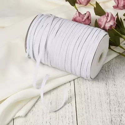 £4.09 • Buy Elastic Cord White/Black Flat Elastic Cord 3/5/6/8/10/12 /14mm For Sewing Masks