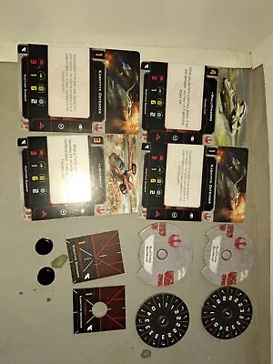 X Wing 2nd Edition Auzituck Gunship Cards Dials X 2 And Cards • £5