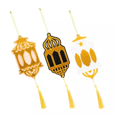 3 Pcs Wooden Pendants Sign For Front Door Venue Setting Props Lantern • $10.48