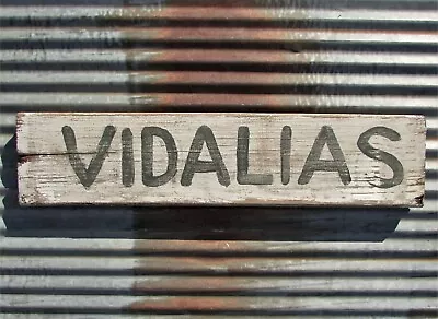 VINTAGE VIDALIA ONIONS WOOD SIGN FARM HOUSE PRIMITIVE PRODUCE STAND STORE Wooden • $9