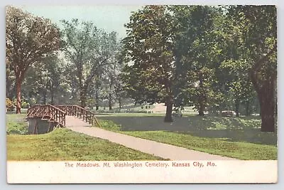 The Meadows Of Mt Washington Cemetery~Kansas City MO~Bridge~Polychrome~Vintage • $3