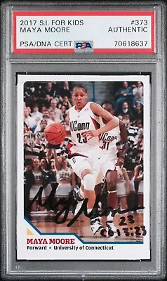 PSA Auto Maya Moore Signed Sports Illustrated For Kids SI RC Autographed #373 • $200