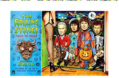 THE ROLLING STONES 1994 TRICK OR TREAT / OAKLAND STADIUM 1st PRINT POSTER PROOF • $299.99