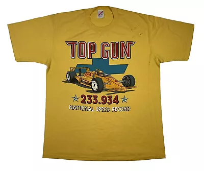 Vintage INDY Top Gun #4 National Speed Record 233.934 T-Shirt Jerzees Rare XL • $30