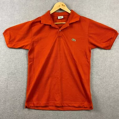 Lacoste Polo Shirt Mens 4 Medium Orange Short Sleeve Logo Made In France • $24.95