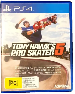 TONY HAWK’S PRO SKATER 5 Game For Sony PlayStation 4 PS4 Region 4 PAL Aust Disk. • $23.95