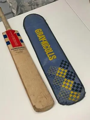 Vintage Australian Gray Nicolls Cricket Bat & Cover Powerspot • $89