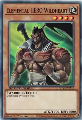 £0.99 • Buy YuGiOh Elemental HERO Wildheart SGX2-ENA10 Common 1st Edition