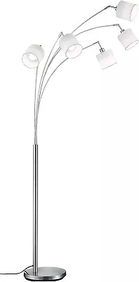 £188.03 • Buy Tommy Arc Floor Lamp With 5 White Shades Metal Base H200cm