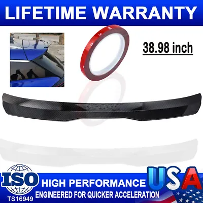 Car Rear Top Roof Lip Spoiler Wing Carbon Fiber For Hatchback SUV MPV Universal • $39.99