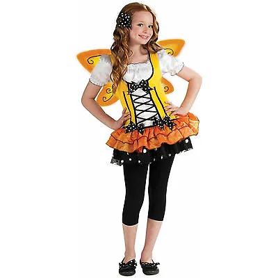 Girl's Butterfly Fairy Costume Kids Child M 8-10 Monarch Wing Halloween Dress Up • $19.96