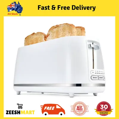 $35.09 • Buy Anko 4-Slice Long Slot Electric Toaster Toasted Defrost Reheat Kitchen White