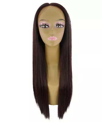 Yoko Straight 30 In 360° Hand Tied Lace Front Wig Deep Red And Black Blend • $70.04