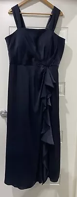 CITY CHIC Ruffle Maxi Dress In Navy Plus Size M/18 • $60