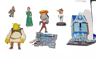 SHREK 3 PART SETS MINI FIGURES Shrek &Friends/Duloc Dungeon/Fairy Tale Fugitives • £75