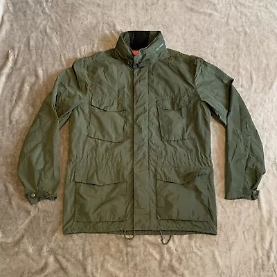 Barbour Jacket Men’s XL Green Lightweight Shell Casual Gelb Convertible Hood • $69.99