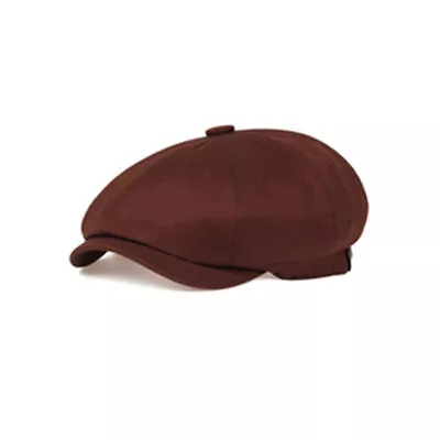 Men Beret Hat Cap Cotton Gatsby  Ivy Golf Cabbie Hat Octagonal Newsboy Flat Cap • $14.24