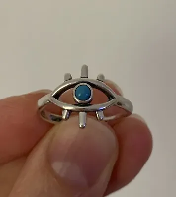 RARE Retired As New By Charlotte Sterling Silver 925 Turquoise Eye RING RRP$185 • $75