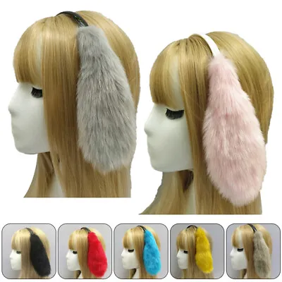 Furry Plush Dog Rabbit Ear Headband Lop Ear Animal Anime Cosplay Hair Hoop • $13.86