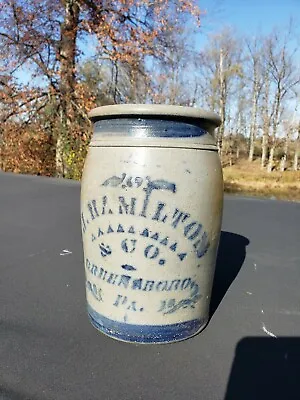 James Hamilton Greensboro Pennsylvania Stoneware Crock • $800