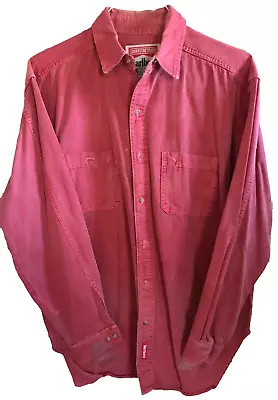 Vintage Marlboro Mens Large Red Button Down Long Sleeve Made In USA • $20