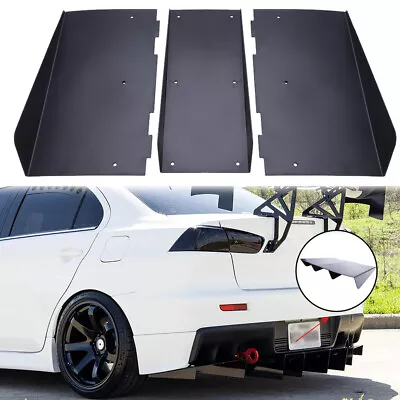 $69.05 • Buy For Mitsubishi Evo X Rear Diffuser Bumper 4 Fins Spoiler Splitter Lip 22 X 20 