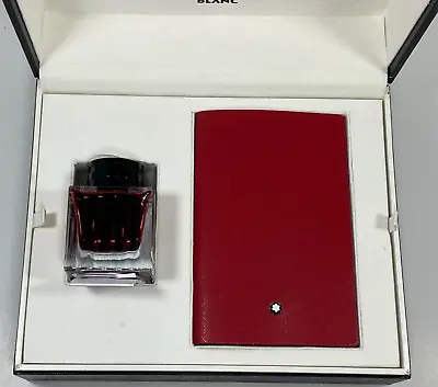 Montblanc Boxed E-comm Ink Set Red 50ml & #147 Red Notebook #117597 ~ $195 • $95