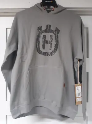 XL Husqvarna TRÄFIBER (Swedish For  Woodgrain ) Gray Pullover Hoodie - NWT • $33.99