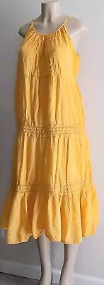 Mlle Gabrielle  Sunshine Yellow Sleeveless Tiered Dress Size 2X • $18