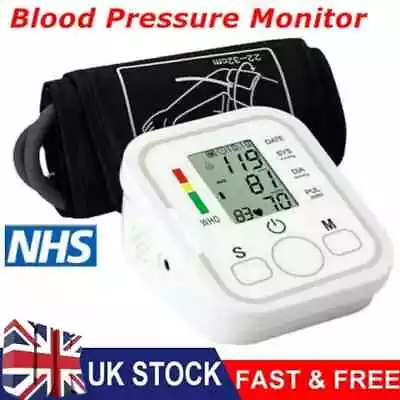 Digital Automatic Blood Pressure Monitor Upper Arm BP Machine Heart Rate • £8.52