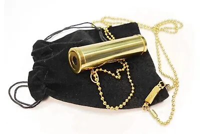 Antique Mini Necklace Wearable Kaleidoscope Gold Brass Kaleidoscope With Case • $23.99