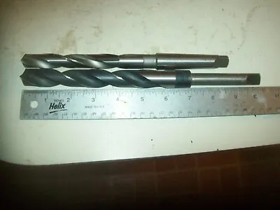 2 HEAVY Steel Drills One  #2 MT One 1/2  Shaft Logan 9  Metal Lathe 9B-28-1 • $14.99