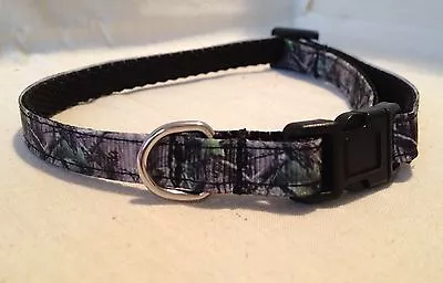 Mossy Oak Camo Ribbon Dog Collar 3/8  Adjustable Ribbon Dog Or Cat Collar • $12