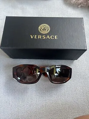 VERSACE SUNGLASSES Injected Unisex 22.4 DARK BROWN NEW! • $310