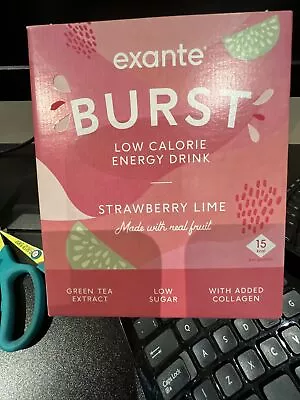 £21.80 • Buy Exante Burst Low Calorie Drink Strawberry And Lime Flavour - 30 Sachets OFFER