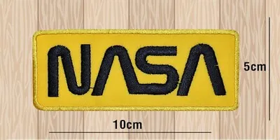 Nasa Yellow & Black Iron Or Sew On Patch Embroidered Applique Badge Logo • £2.99