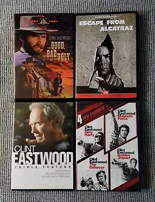 Lot Of 9 CLINT EASTWOOD Movies On DVD | Escape Alcatraz | Dirty Harry Collection • $14.95