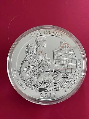 2017 5 Oz Silver America The Beautiful Ellis Island National Monument W/ Capsule • $175