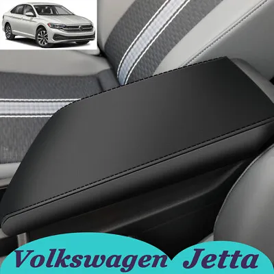 Car Center Console Lid Armrest Cover Pad Leather For Volkswagen Jetta 2019-2024 • $15.99