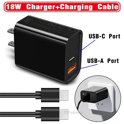 18W USB-C Super Fast Wall Charger+Cable For Motorola G6/G7/G8/G9 Plus/Play/Power • $13.99