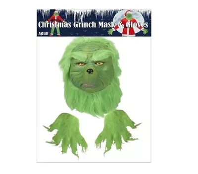 Grinch Generic Mens Mask And Gloves Christmas Costume Accessory Kit By Interalia • $40