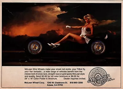 1989 McLean Wire Wheels Hot Blonde Azusa California VTG Lowrider Print Ad 5x8 • $9.95