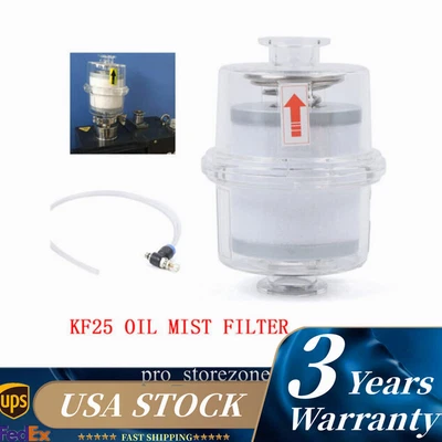 $47.69 • Buy Oil Mist Filter For Vacuum Pump Fume Separator Exhaust Filter KF25 Interface NEW