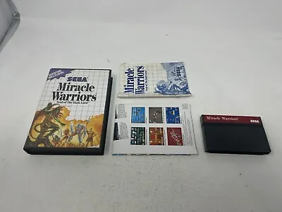 Miracle Warriors : Seal Of The Dark Lord (Sega Master System)  CIB - NO MAP • $41