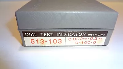 Mitutoyo 513-103 Dial Test Indicator Metric .002mm Resolution *new Old Stock* • $90