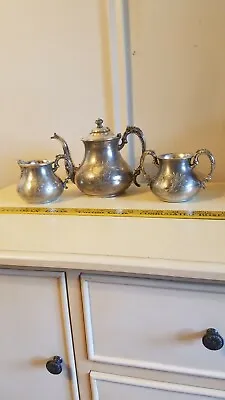 Forbes Silver Co. Quadruple Silver Plated Tea Set #269  • $59.99